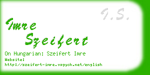 imre szeifert business card
